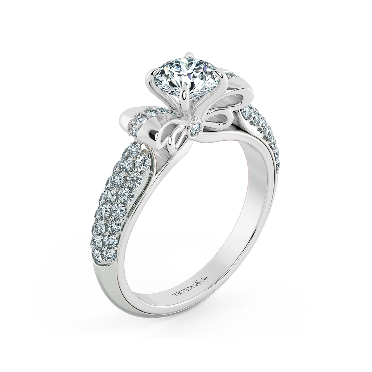 Nhẫn đính hôn Solitaire Bridge accent NCH1612 4